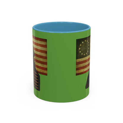 Washington's Earnest Prayer Green Accent Mug by theGreenDragonTavern.shop