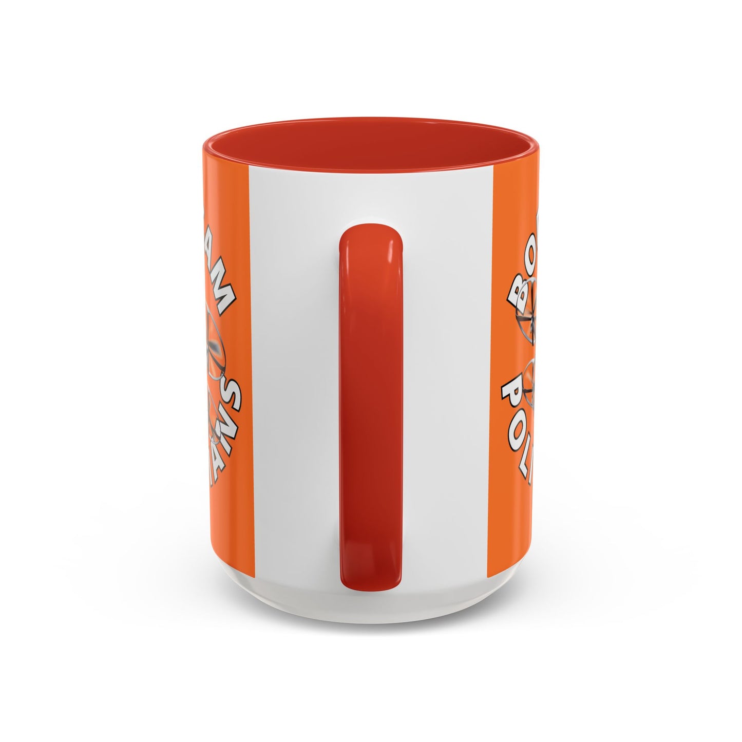 Bodycam the Politicians Drone Orange Accent Mug by theGreenDragonTavern.shop