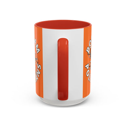 Bodycam the Politicians Drone Orange Accent Mug by theGreenDragonTavern.shop