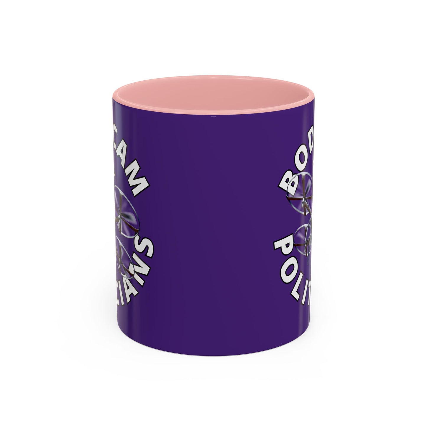 Bodycam the Politicians Drone Dark Purple Accent Mug by theGreenDragonTavern.shop