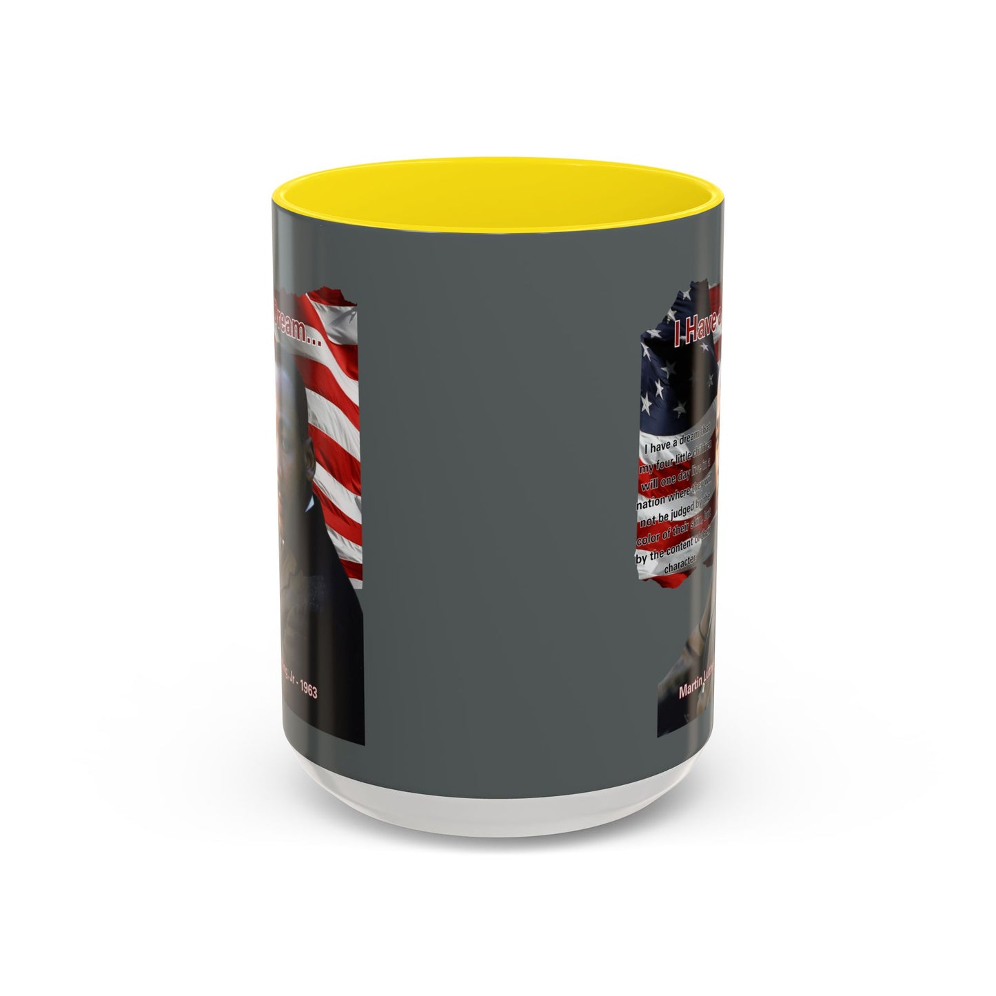 "I Have a Dream" MLKJr Grey Accent Mug by theGreenDragonTavern.shop