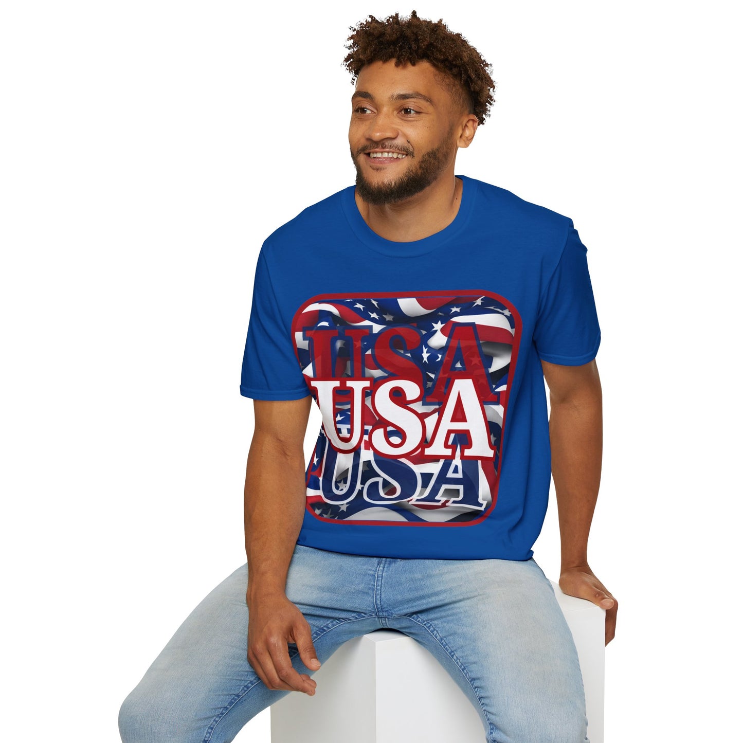 Red WHITE and Blue USA Patriot Dark colors Unisex T-Shirt by theGreenDragonTavern.shop