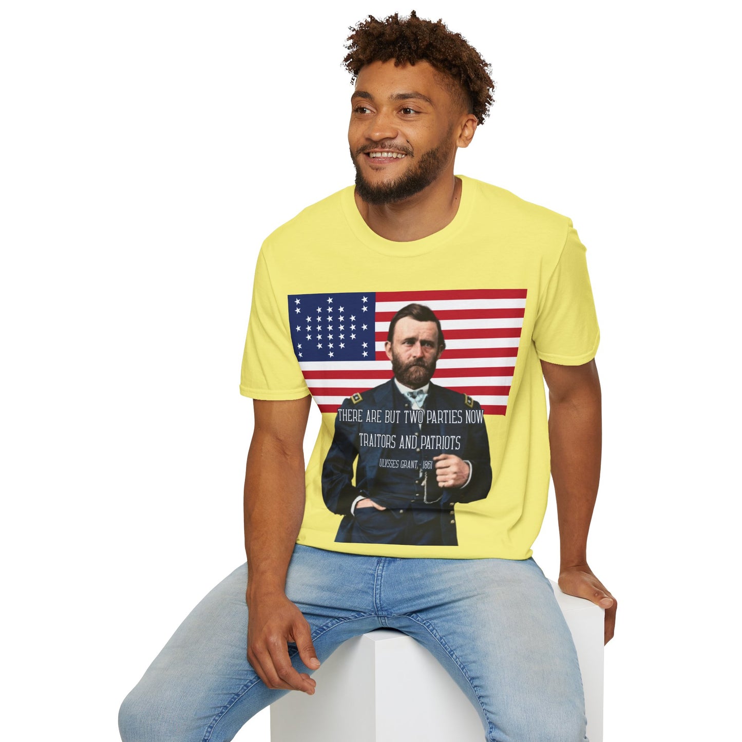 "Traitors and Patriots" Ulysses Grant Light colors Unisex T-Shirt by theGreenDragonTavern.shop