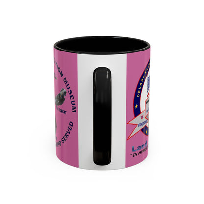 DNASM 2-sided, Founding & Student Art Pink Accent Mug by theGreenDragonTavern.shop