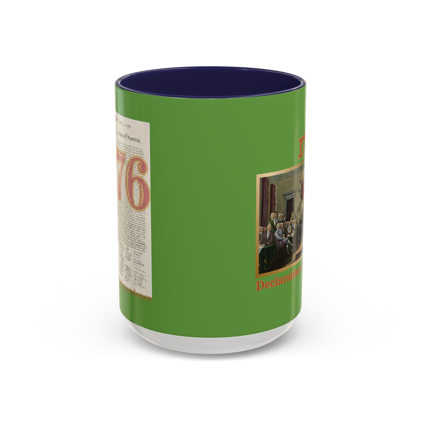 Declaration of Independence Green Accent Mug by theGreenDragonTavern.shop