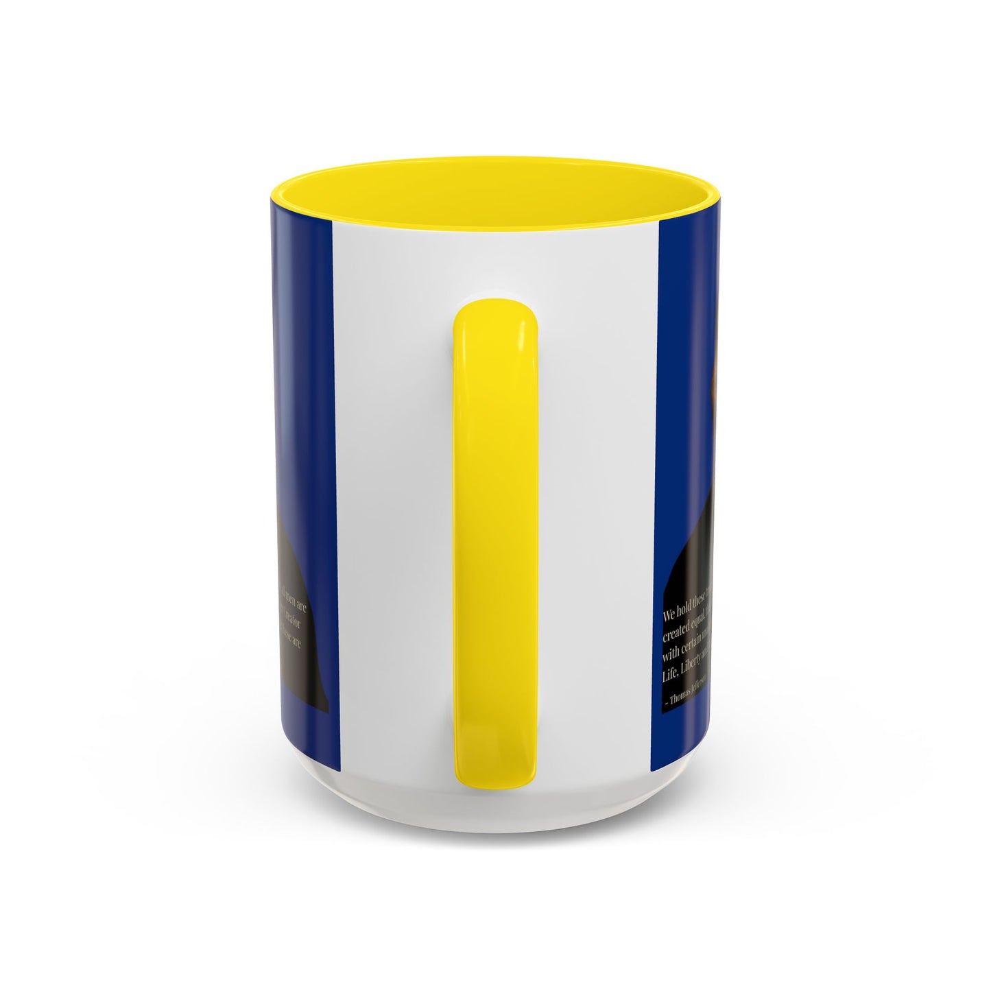We hold these truths to be self-evident Dark Blue Accent Mug by theGreenDragonTavern.shop