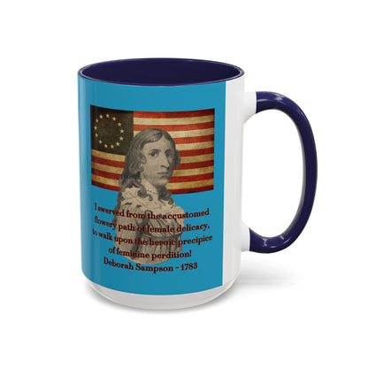 Deborah Sampson, America's Mulan Turquoise Accent Mug by theGreenDragonTavern.shop