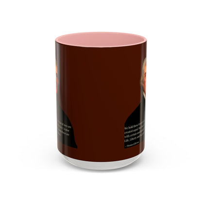 We hold these truths to be self-evident Brown Accent Mug by theGreenDragonTavern.shop