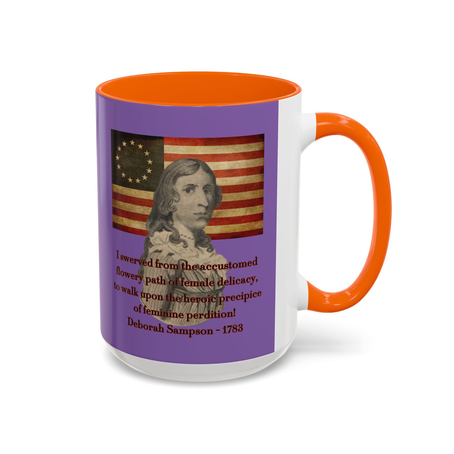 Deborah Sampson, America's Mulan Light Purple Accent Mug by theGreenDragonTavern.shop
