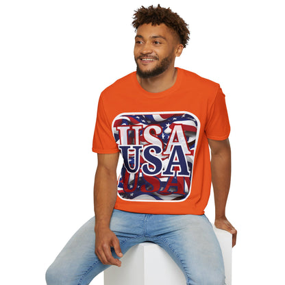 Red White and BLUE USA Patriot Light colors Unisex T-Shirt by theGreenDragonTavern.shop