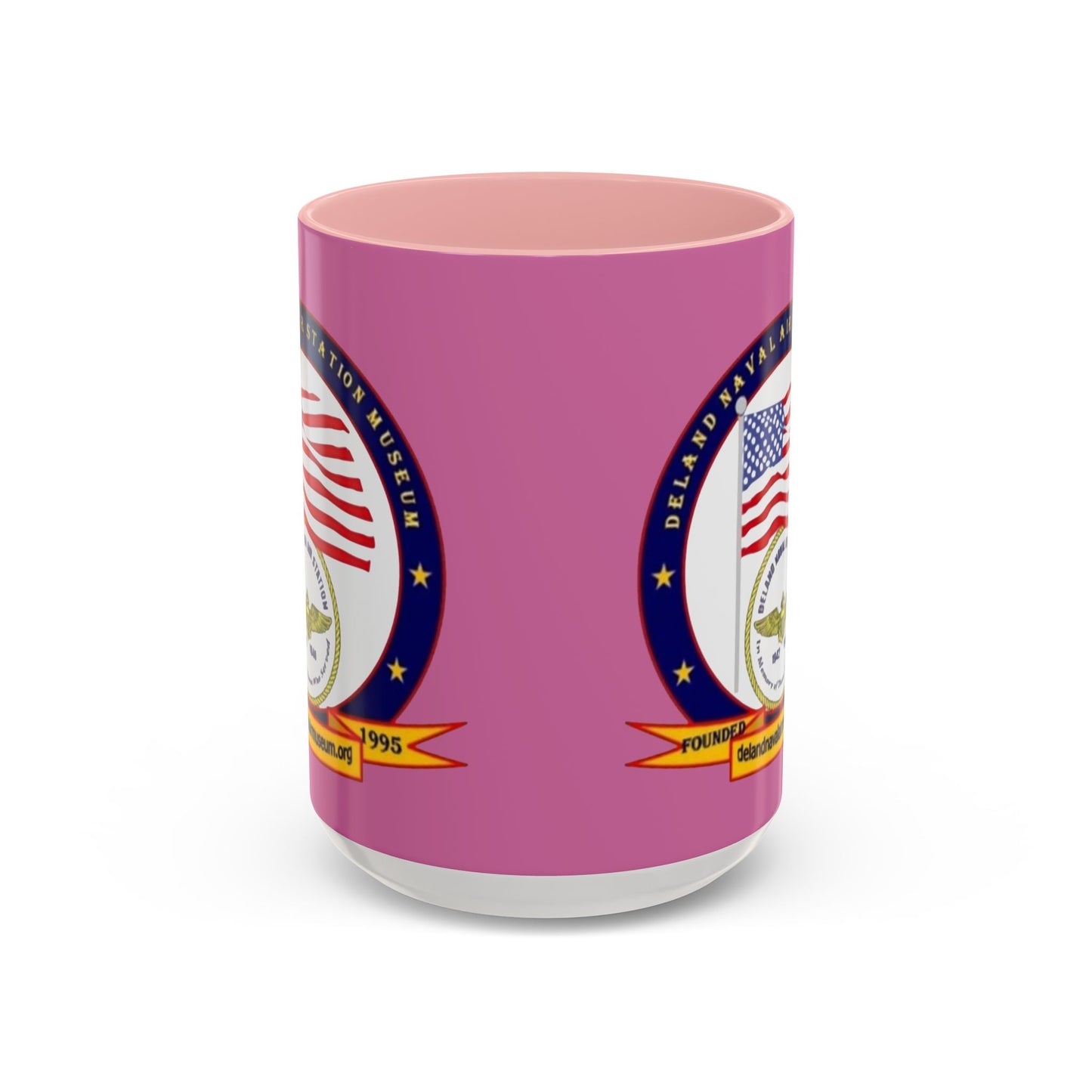 DeLand Naval Air Station Museum Pink Accent Mug by theGreenDragonTavern.shop