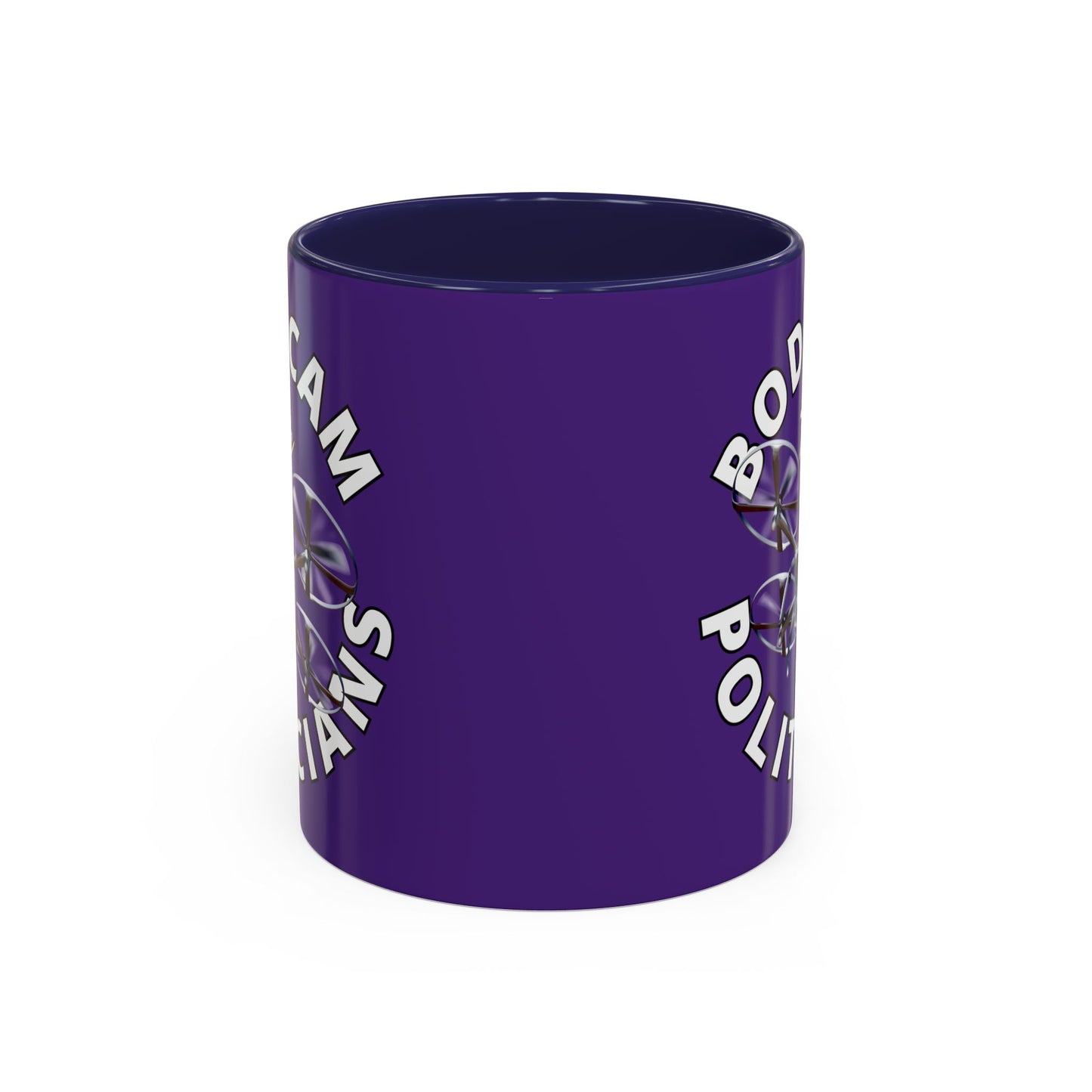 Bodycam the Politicians Drone Dark Purple Accent Mug by theGreenDragonTavern.shop