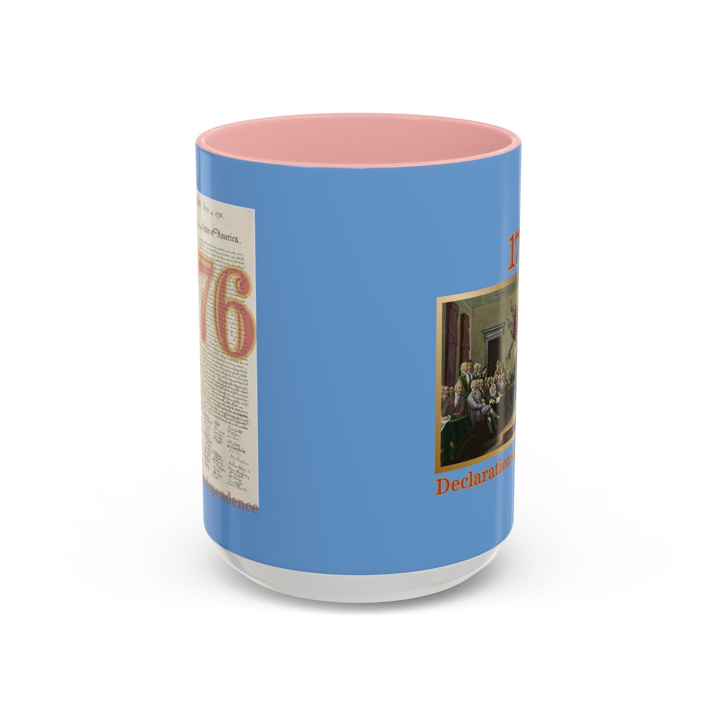 Declaration of Independence Light Blue Accent Mug by theGreenDragonTavern.shop