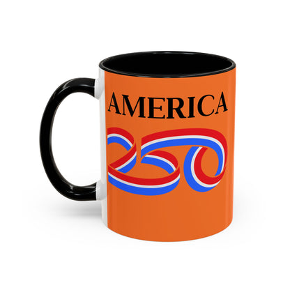 America 250 Orange Accent Mug by theGreenDragonTavern.shop