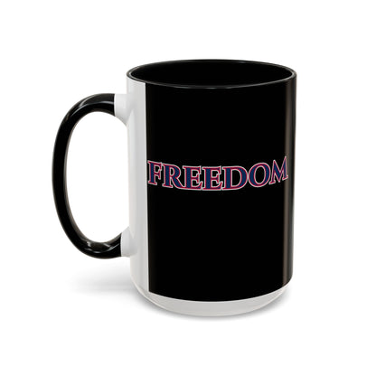 Freedom, Black Accent Mug by theGreenDragonTavern.shop
