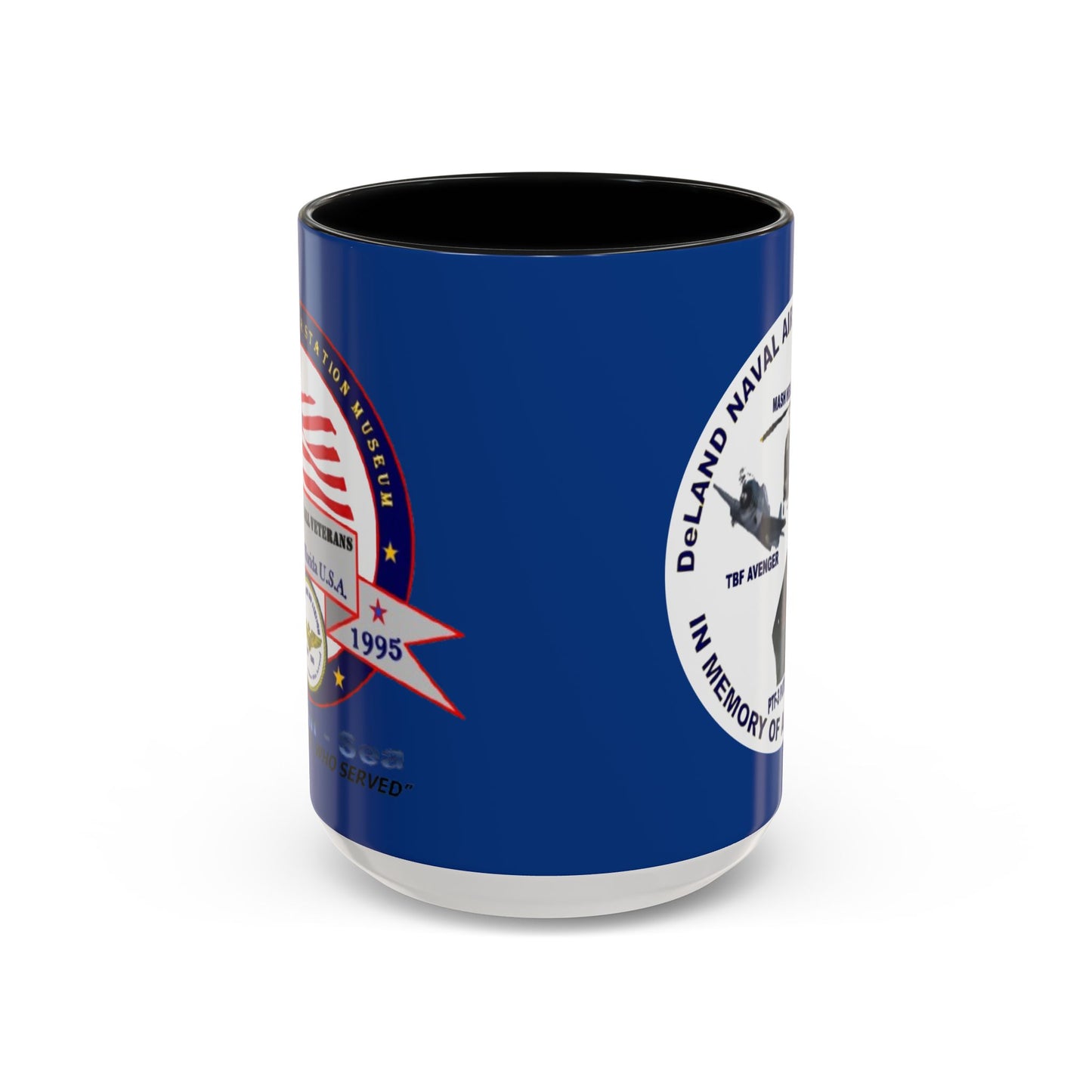 DNASM 2-sided, Founding & Student Art w/WhiteBG Dark Blue Accent Mug by theGreenDragonTavern.shop