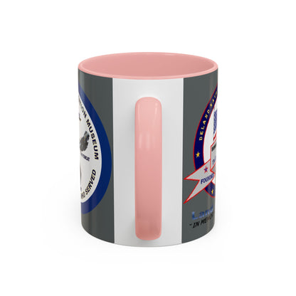 DNASM 2-sided, Founding & Student Art w/Navy Ring Grey Accent Mug by theGreenDragonTavern.shop