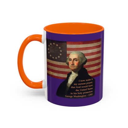 Washington's Earnest Prayer Purple Accent Mug by theGreenDragonTavern.shop