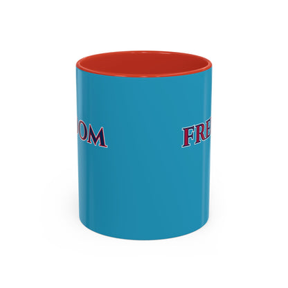 Freedom, Turquoise Accent Mug by theGreenDragonTavern.shop