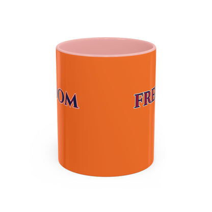 Freedom, Orange Accent Mug by theGreenDragonTavern.shop