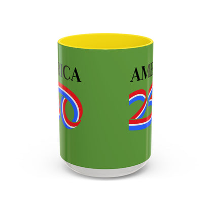 America 250 Green Accent Mug by theGreenDragonTavern.shop