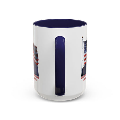 Charlie Kirk, Healthy Debate White Accent Mug by theGreenDragonTavern.shop