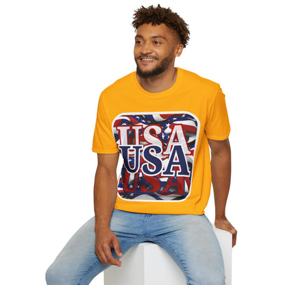 Red White and BLUE USA Patriot Light colors Unisex T-Shirt by theGreenDragonTavern.shop