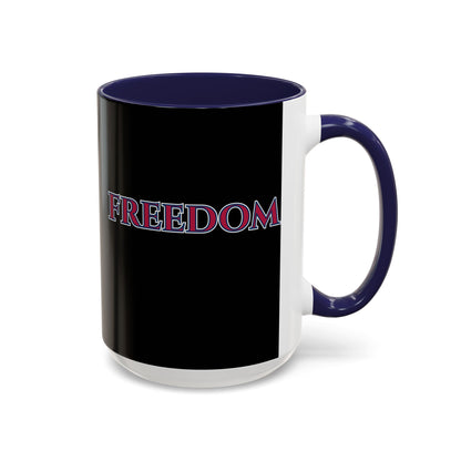 Freedom, Black Accent Mug by theGreenDragonTavern.shop
