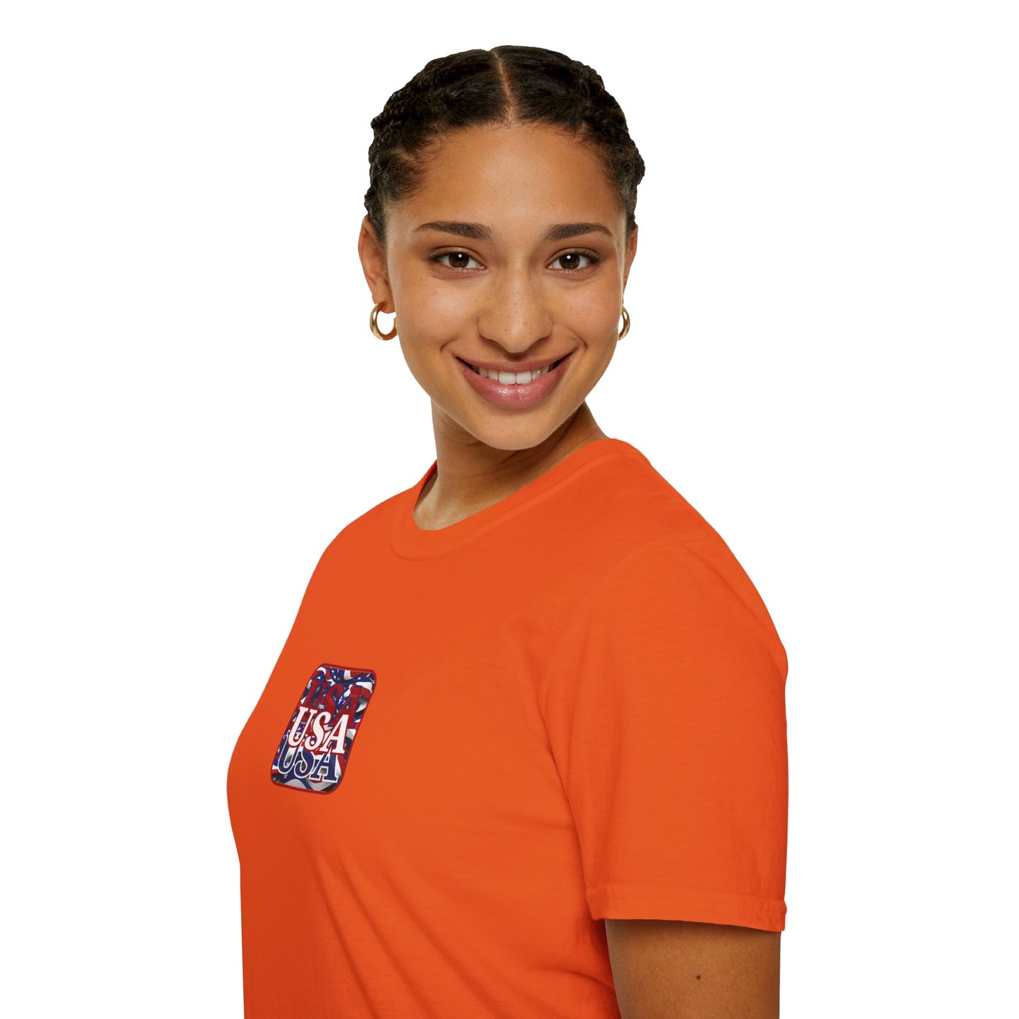 2-sided, Red WHITE and Blue USA Patriot Light colors Unisex T-Shirt by theGreenDragonTavern.shop