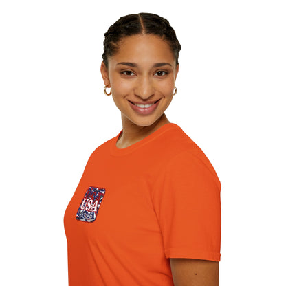 2-sided, Red WHITE and Blue USA Patriot Light colors Unisex T-Shirt by theGreenDragonTavern.shop