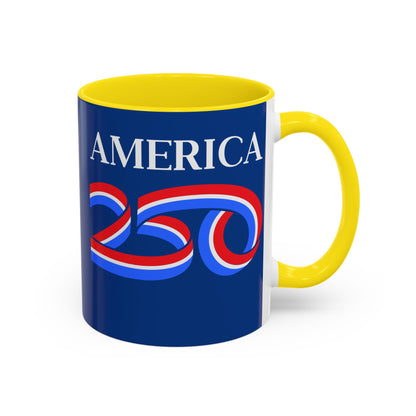America 250 Dark Blue Accent Mug by theGreenDragonTavern.shop