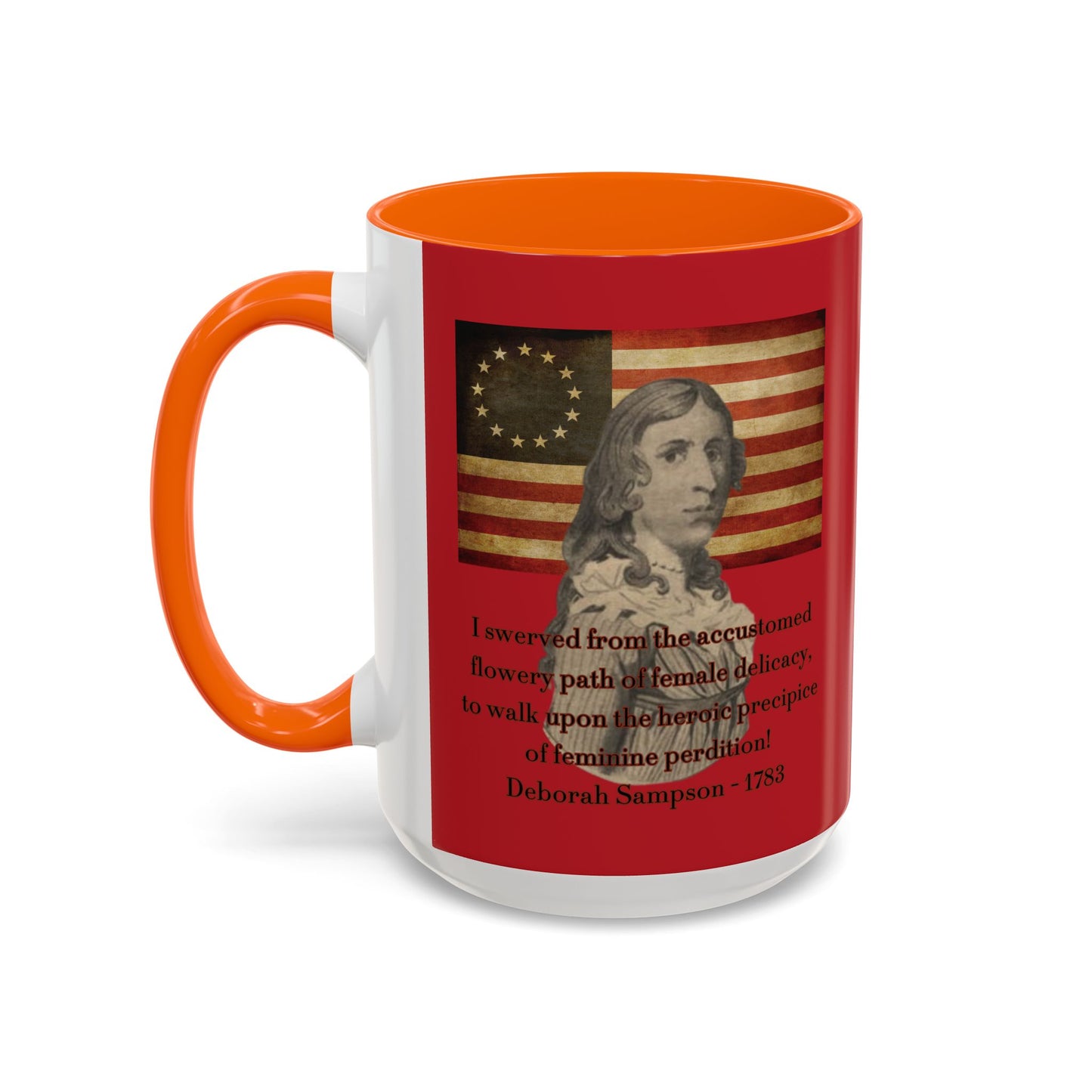 Deborah Sampson, America's Mulan Red Accent Mug by theGreenDragonTavern.shop