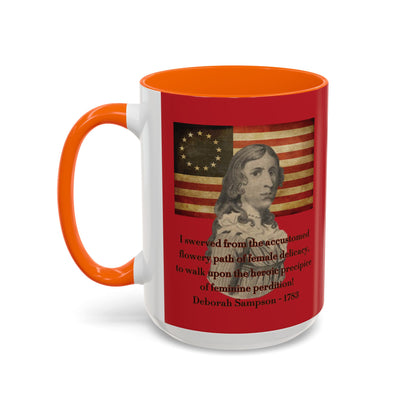 Deborah Sampson, America's Mulan Red Accent Mug by theGreenDragonTavern.shop