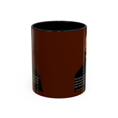 We hold these truths to be self-evident Brown Accent Mug by theGreenDragonTavern.shop