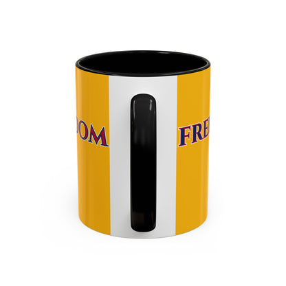 Freedom, Yellow Accent Mug by theGreenDragonTavern.shop