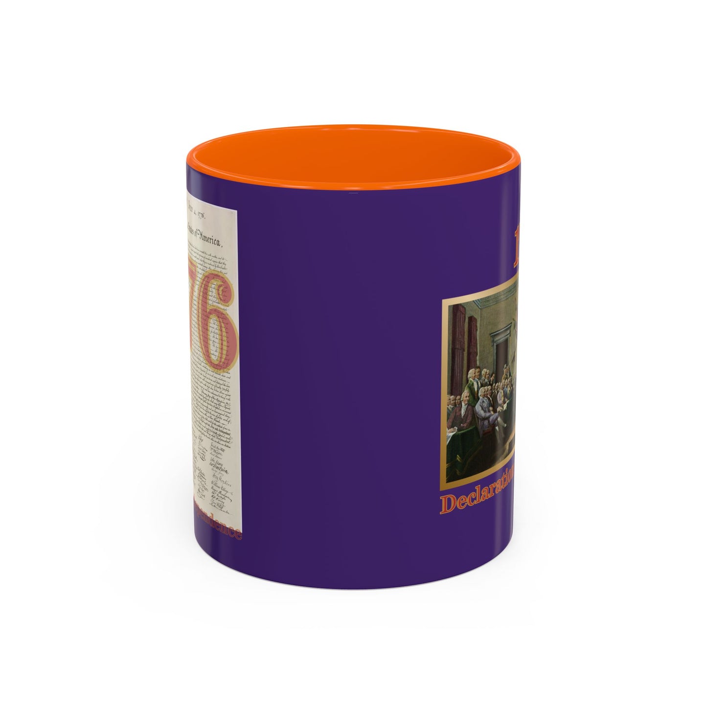 Declaration of Independence Dark Purple Accent Mug by theGreenDragonTavern.shop