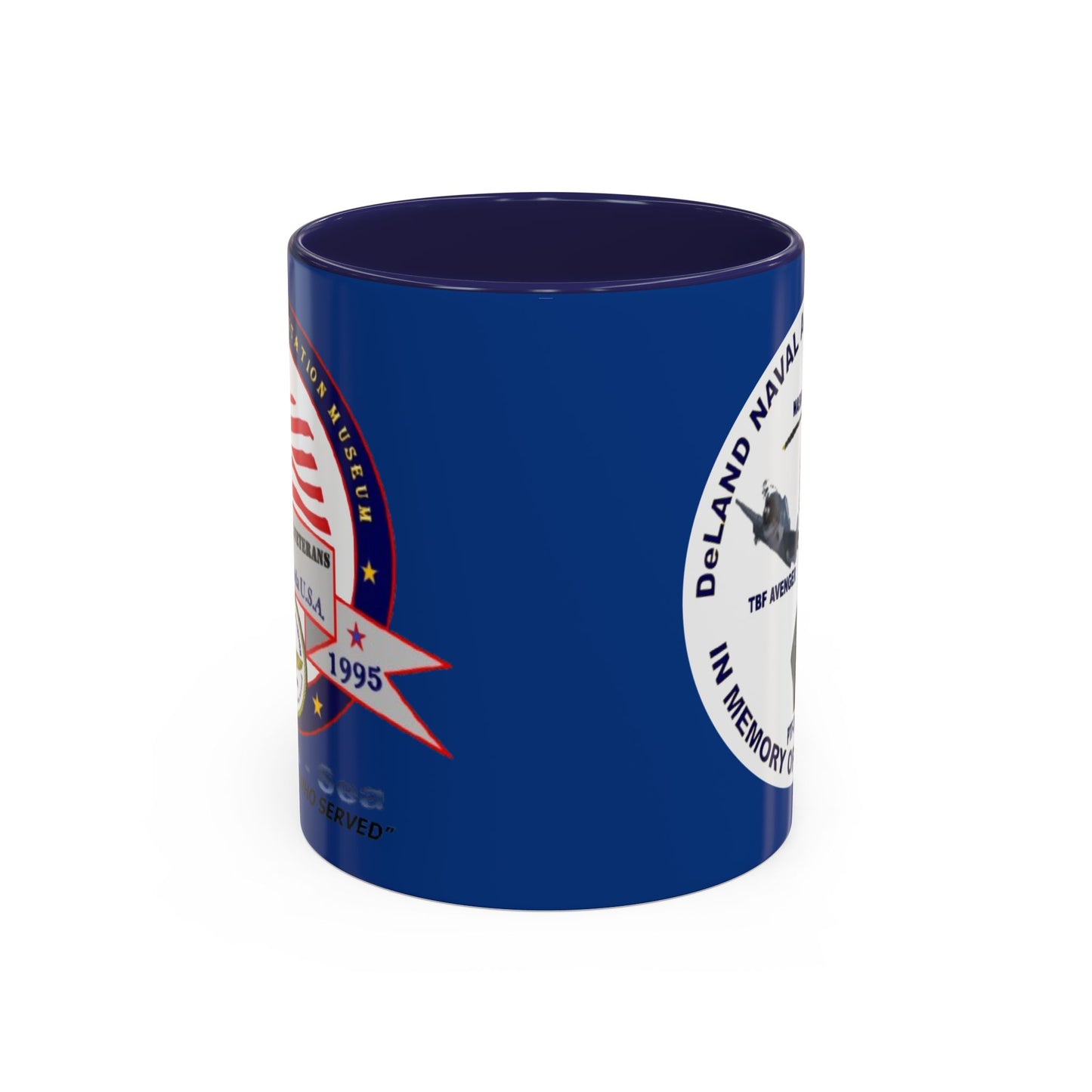 DNASM 2-sided, Founding & Student Art w/WhiteBG Dark Blue Accent Mug by theGreenDragonTavern.shop