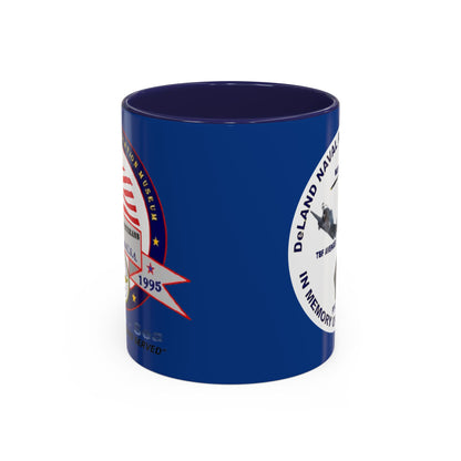 DNASM 2-sided, Founding & Student Art w/WhiteBG Dark Blue Accent Mug by theGreenDragonTavern.shop