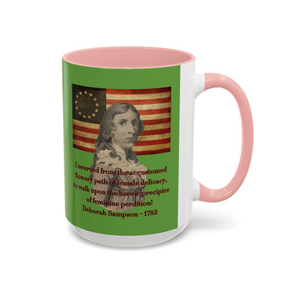 Deborah Sampson, America's Mulan Green Accent Mug by theGreenDragonTavern.shop