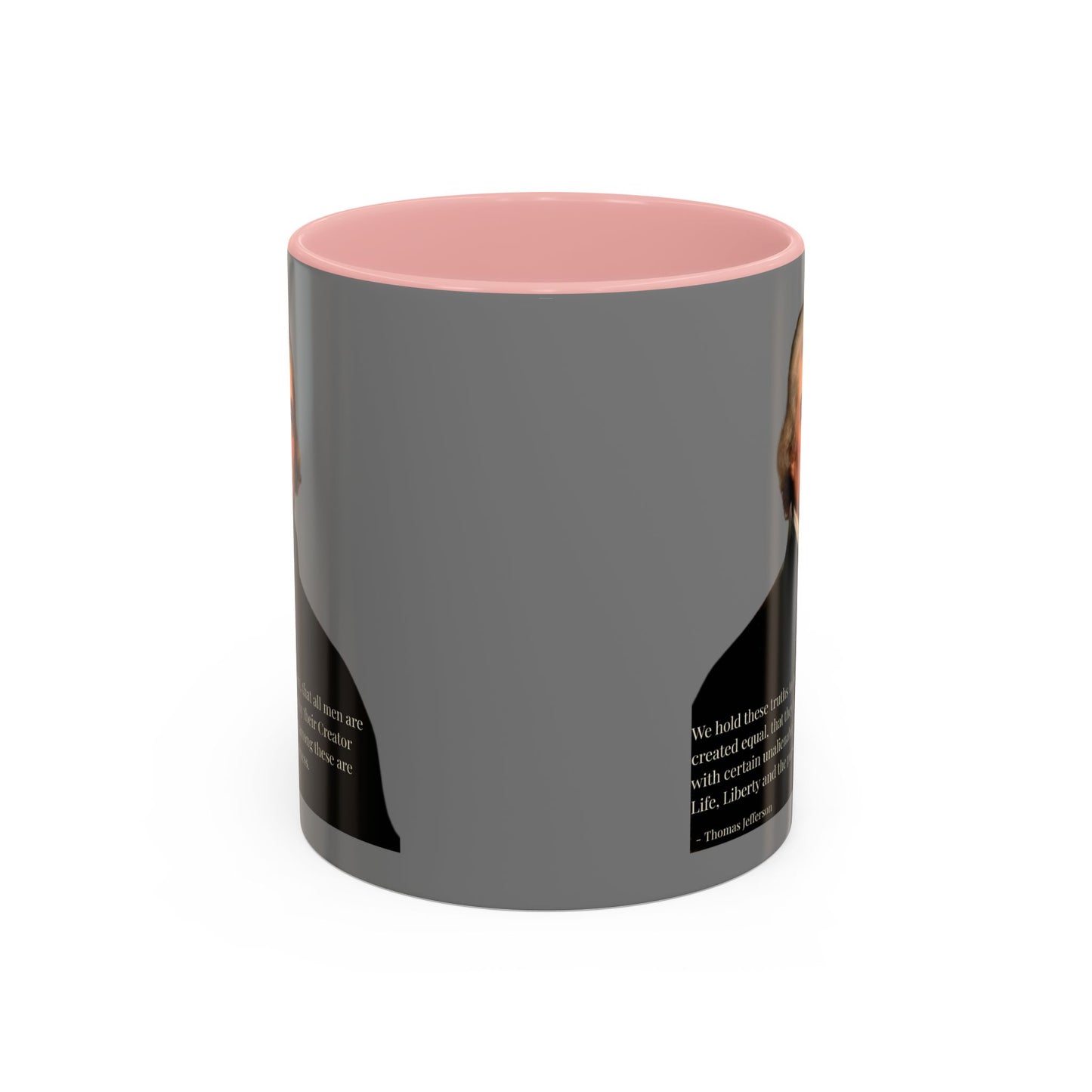 We hold these truths to be self-evident Grey Accent Mug by theGreenDragonTavern.shop