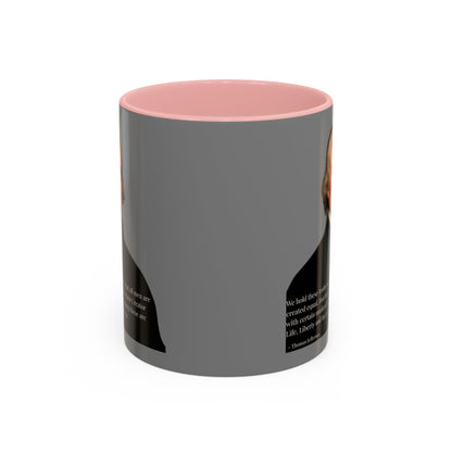 We hold these truths to be self-evident Grey Accent Mug by theGreenDragonTavern.shop