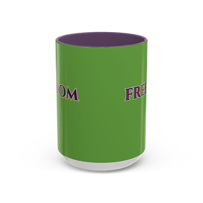 Freedom, Green Accent Mug by theGreenDragonTavern.shop