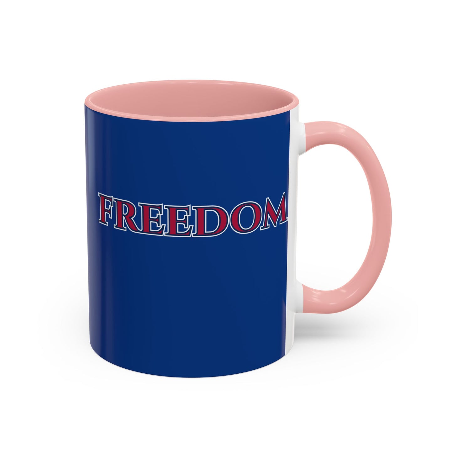 Freedom, Dark Blue Accent Mug by theGreenDragonTavern.shop