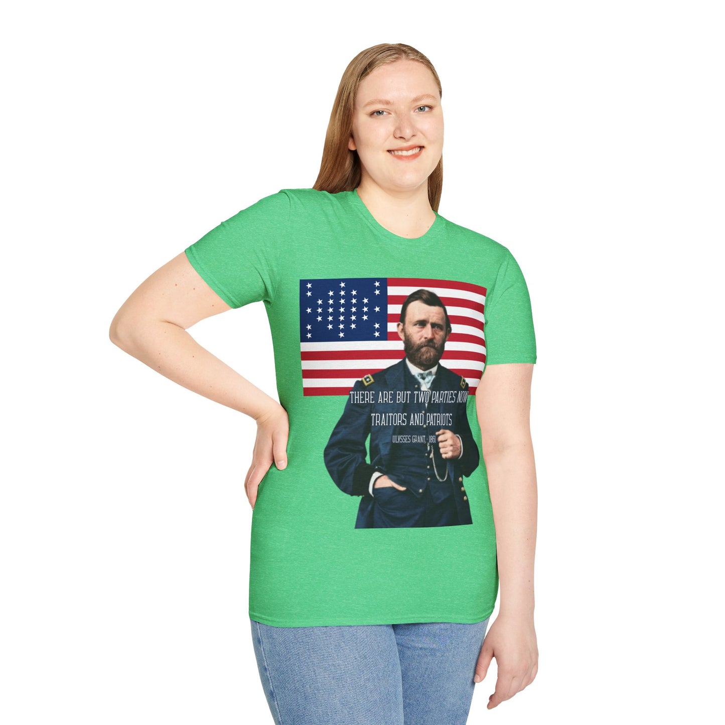 "Traitors and Patriots" Ulysses Grant Dark colors Unisex T-Shirt by theGreenDragonTavern.shop