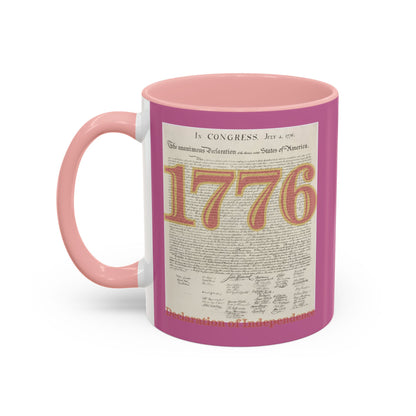 Declaration of Independence Pink Accent Mug by theGreenDragonTavern.shop