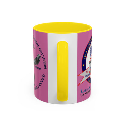 DNASM 2-sided, Founding & Student Art Pink Accent Mug by theGreenDragonTavern.shop