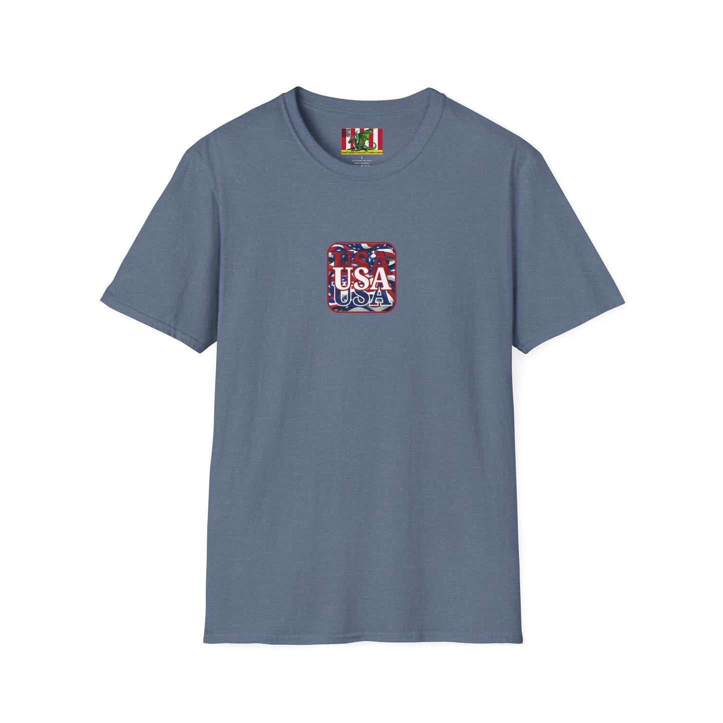 2-sided, Red WHITE and Blue USA Patriot Dark colors Unisex T-Shirt by theGreenDragonTavern.shop