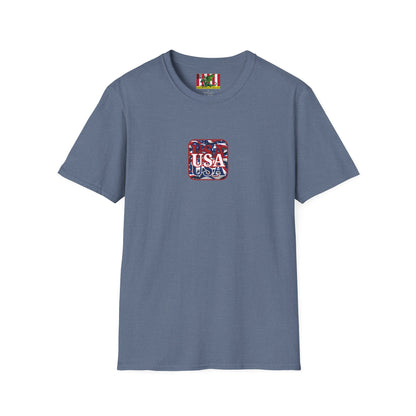 2-sided, Red WHITE and Blue USA Patriot Dark colors Unisex T-Shirt by theGreenDragonTavern.shop