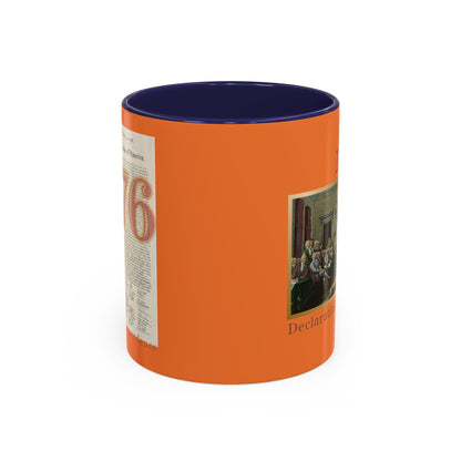 Declaration of Independence Orange Accent Mug by theGreenDragonTavern.shop