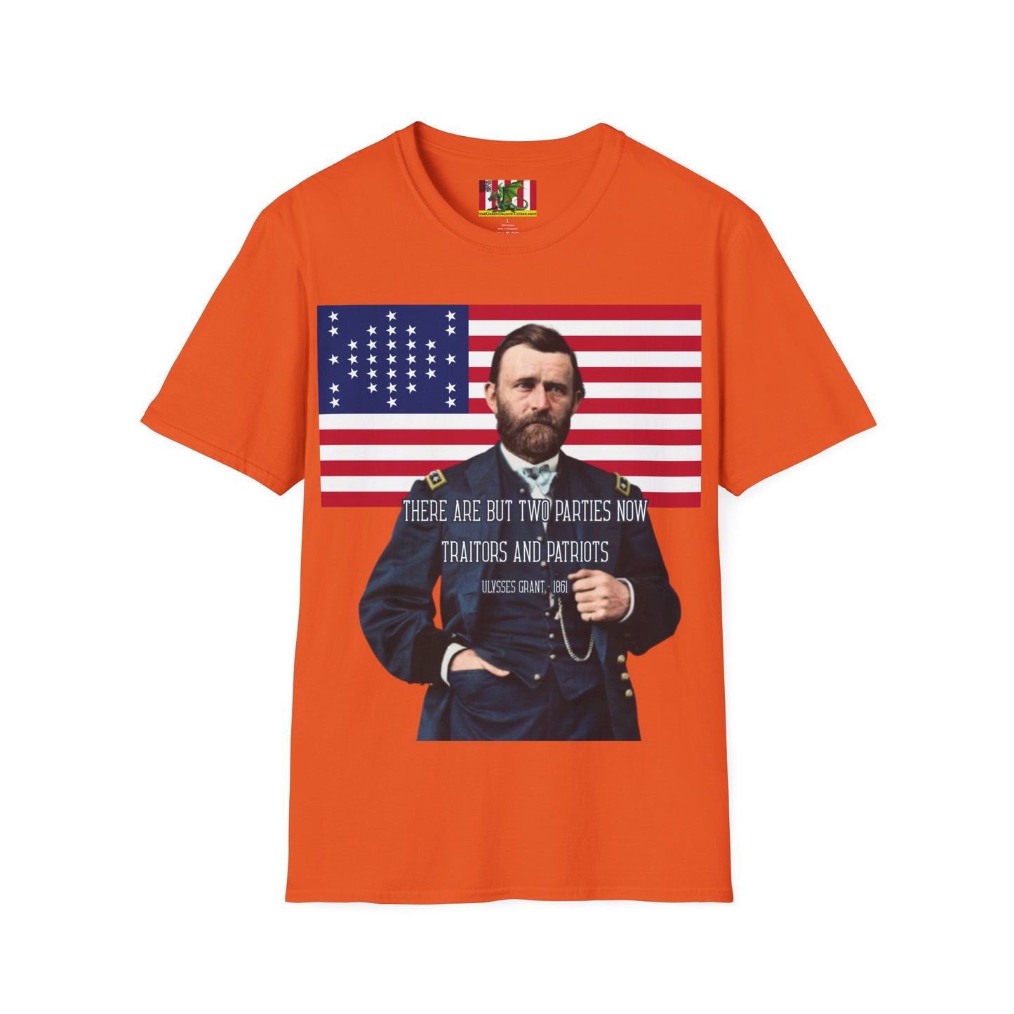 "Traitors and Patriots" Ulysses Grant Light colors Unisex T-Shirt by theGreenDragonTavern.shop